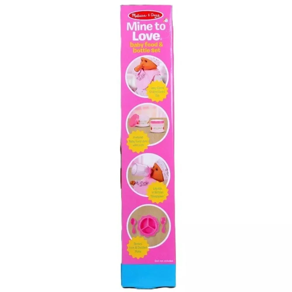 Melissa & Doug Mine to Love Baby Food & Bottle Set with‎ 8 Doll - Sized Pieces